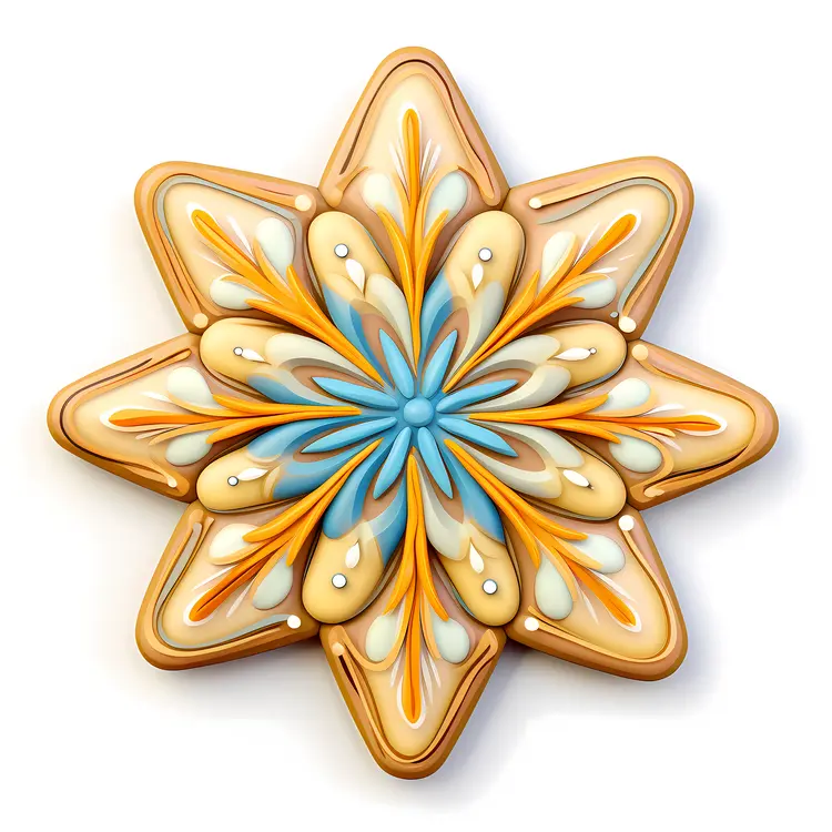Colorful Patterned Decorative Cookie