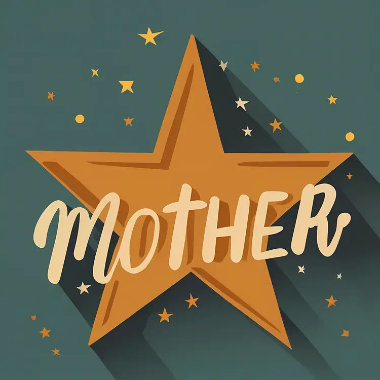 Mother Tribute Text with Star