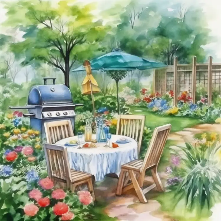 Beautiful Garden Table Setup for Outdoor Dining