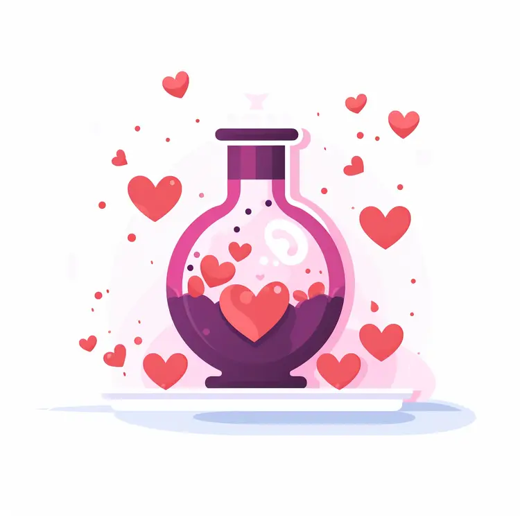 Potion Bottle with Love Hearts