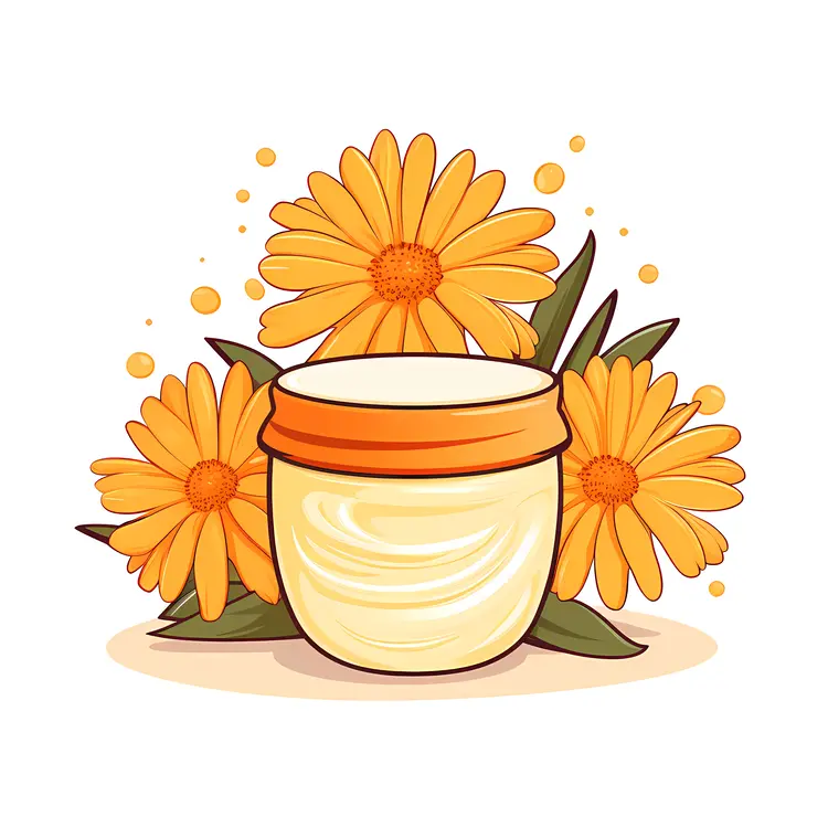 Yellow Flowers with Cream Jar
