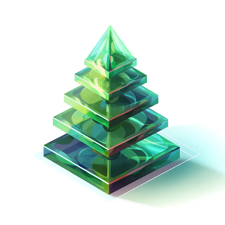 Layered Glass Christmas Tree