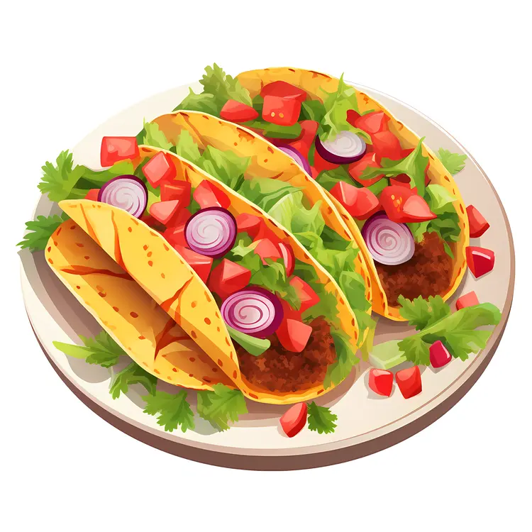 Delicious Tacos with Fresh Vegetables