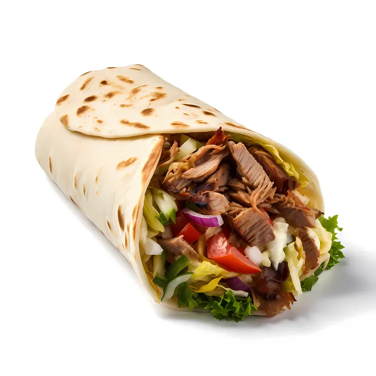 Delicious Wrap with Fresh Ingredients