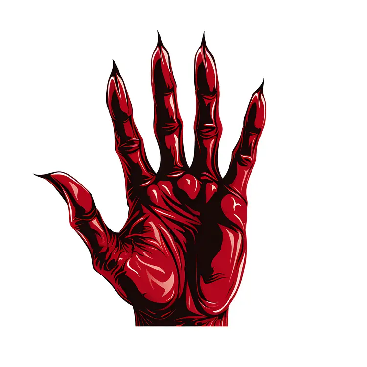 Red Clawed Hand Illustration