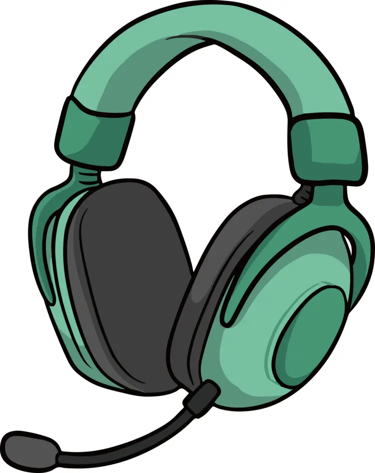 Green Gaming Headset with Microphone