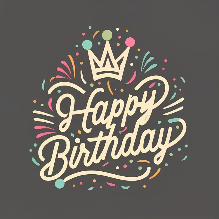 Happy Birthday Crown Design