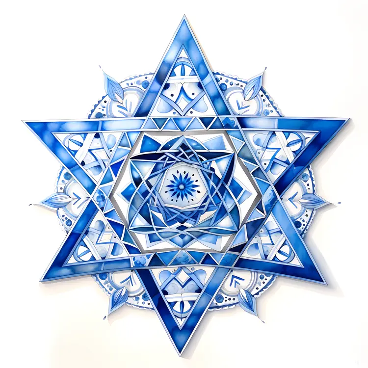 Detailed Geometric Star Artwork