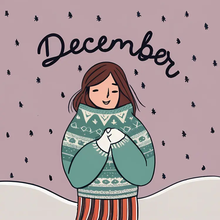 Person in Cozy Sweater in December