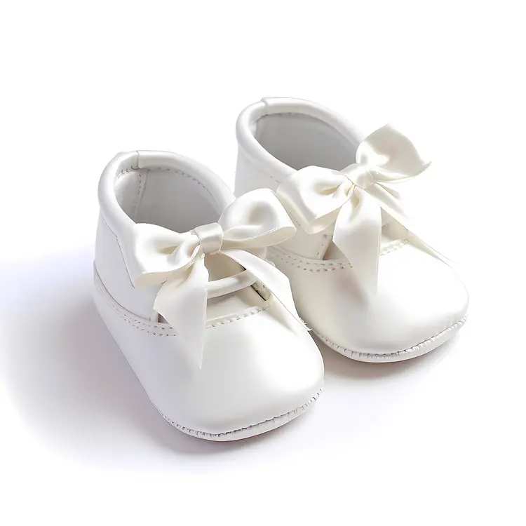White Baby Shoes with Bows