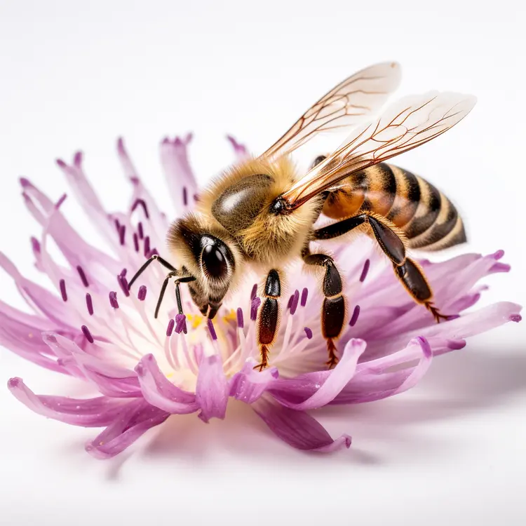 Bee on Purple Flower