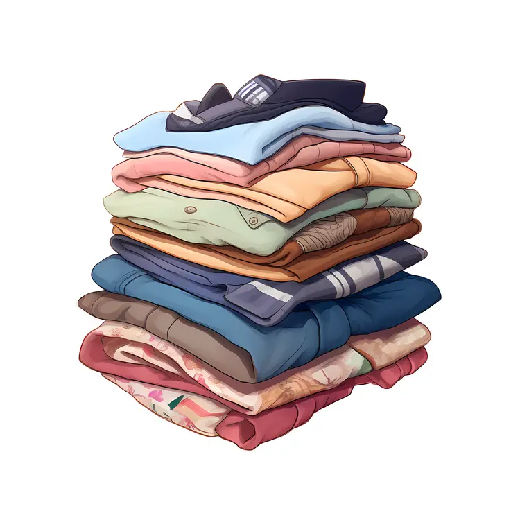 Variety of Folded Clothes