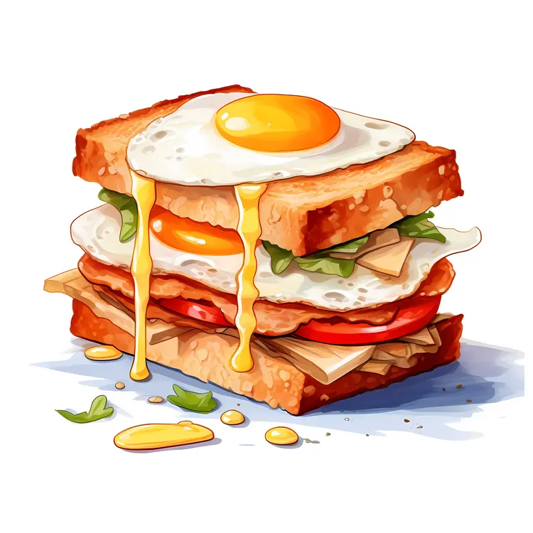 Delicious Sandwich with Egg and Vegetables
