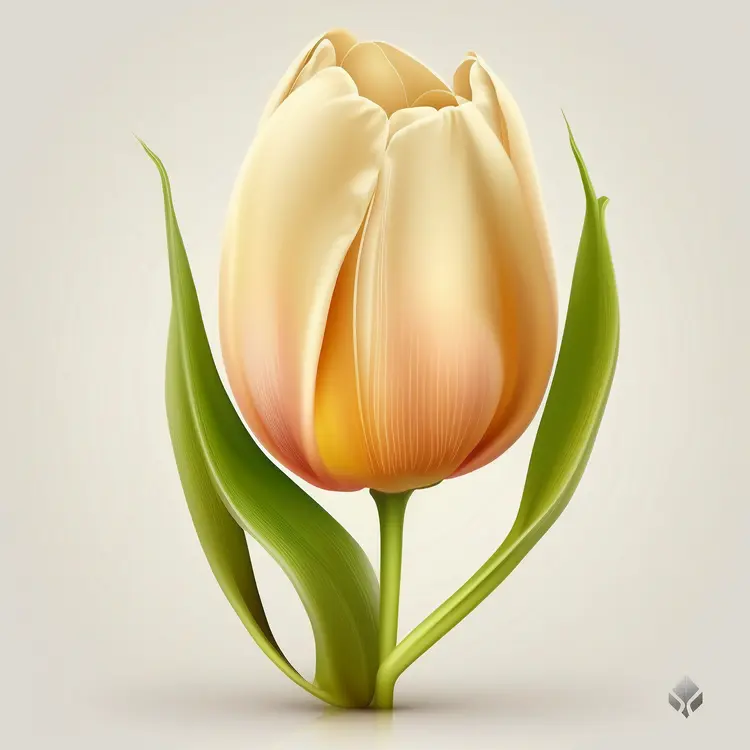 Beautiful Yellow Tulip Illustration