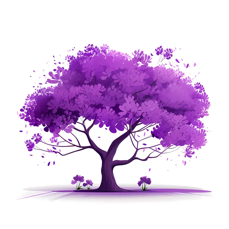 Vibrant Purple Tree in Spring