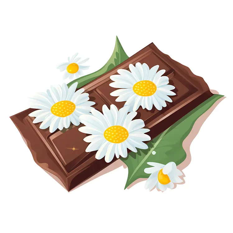Chocolate Bar with Daisies