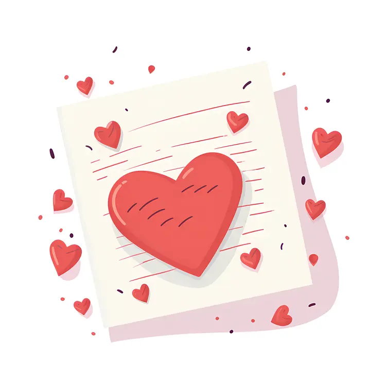 Heart Letter with Love Symbols