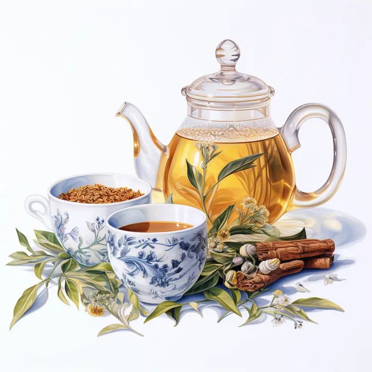Herbal Tea Set with Cinnamon and Herbs