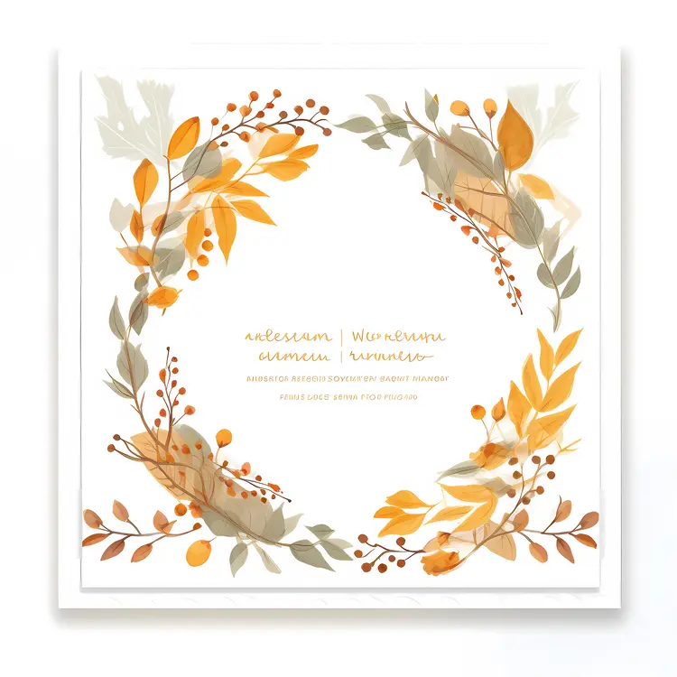 Autumn Leaves Floral Frame