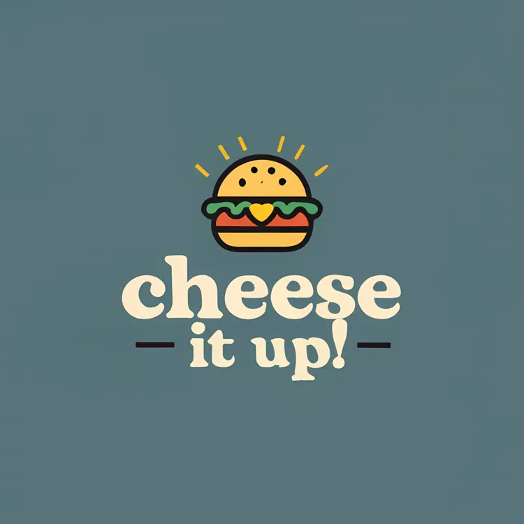 Cheese It Up Burger Logo