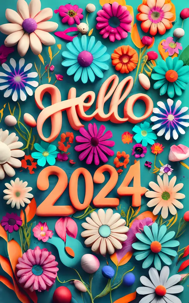 Hello 2024 with Floral Design
