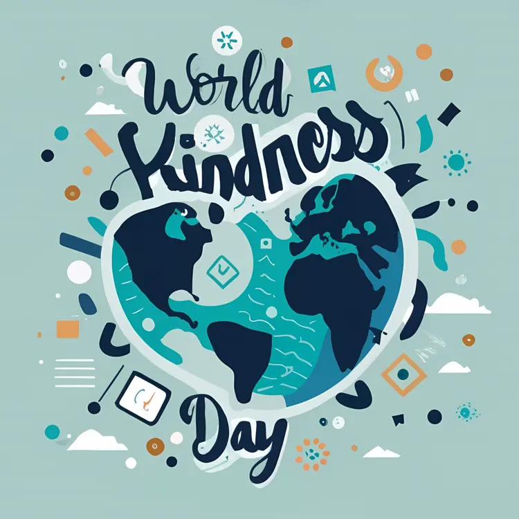 World Kindness Day with Earth Illustration