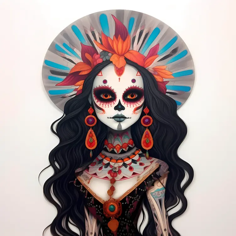 Beautiful Sugar Skull Art for Day of the Dead