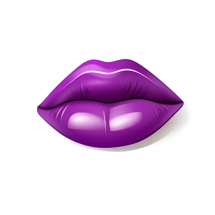 Glossy Purple Lips Illustration