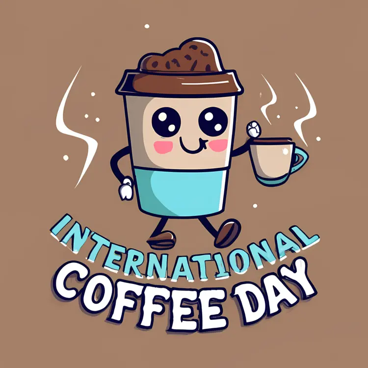 Happy Coffee Cup for International Coffee Day