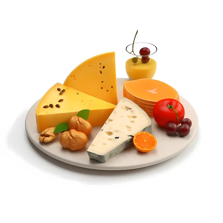 Assorted Cheese Platter with Fruits and Nuts