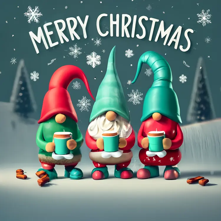 Merry Christmas with Cute Gnomes