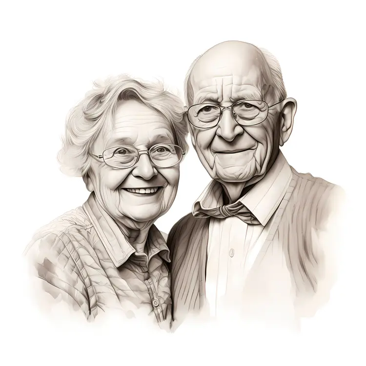 Portrait of a Smiling Elderly Couple