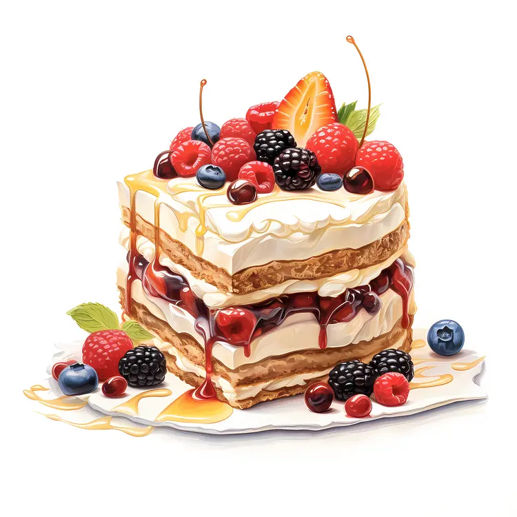 Mixed Berry Layer Cake