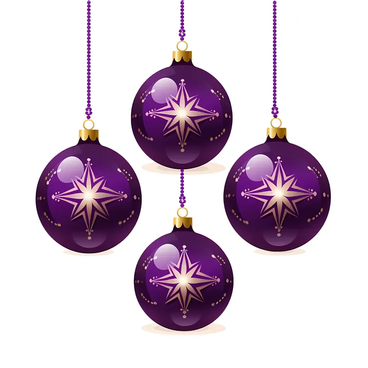 Purple Christmas Ornaments for Festive Decoration