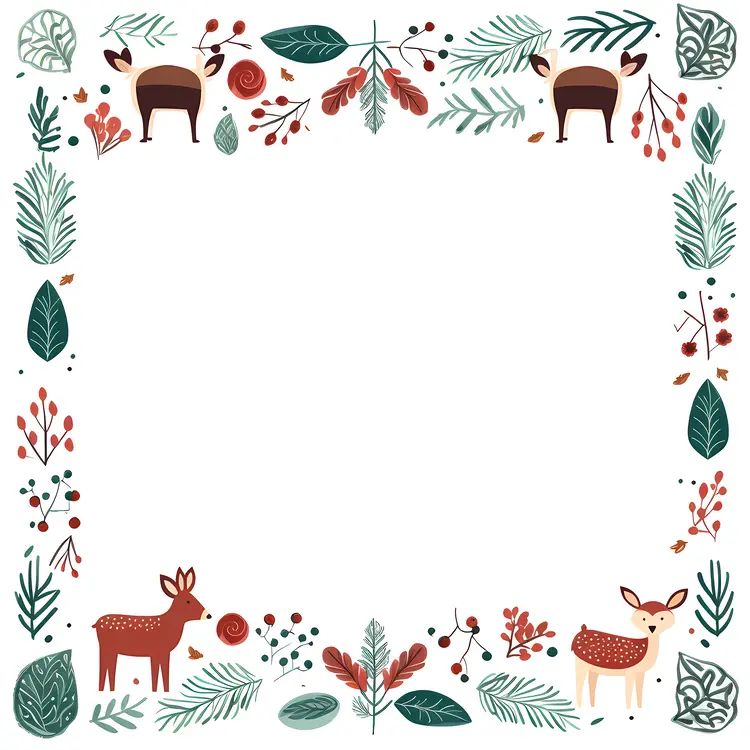 Deer in Winter Forest