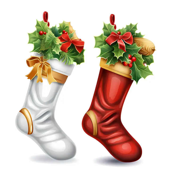 Decorated Christmas Stockings