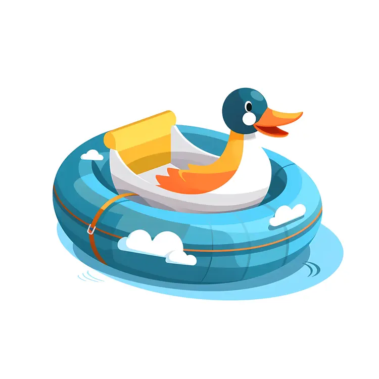 Cool Duck in Summer Beach