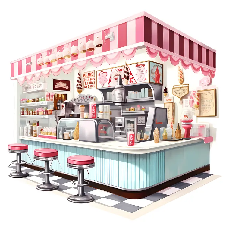 Retro Ice Cream Shop