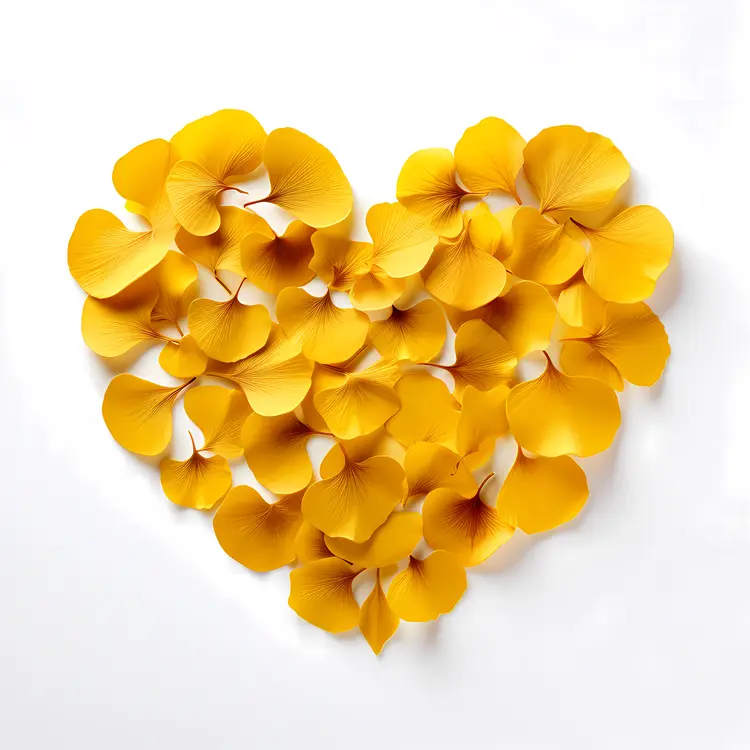 Yellow Petals Heart Shape