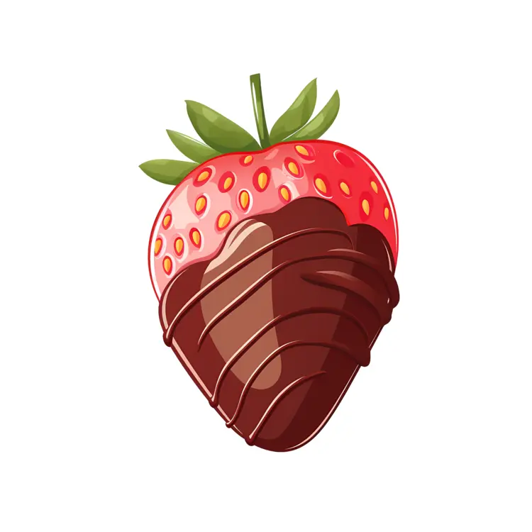 Red Strawberry with Chocolate Wrap