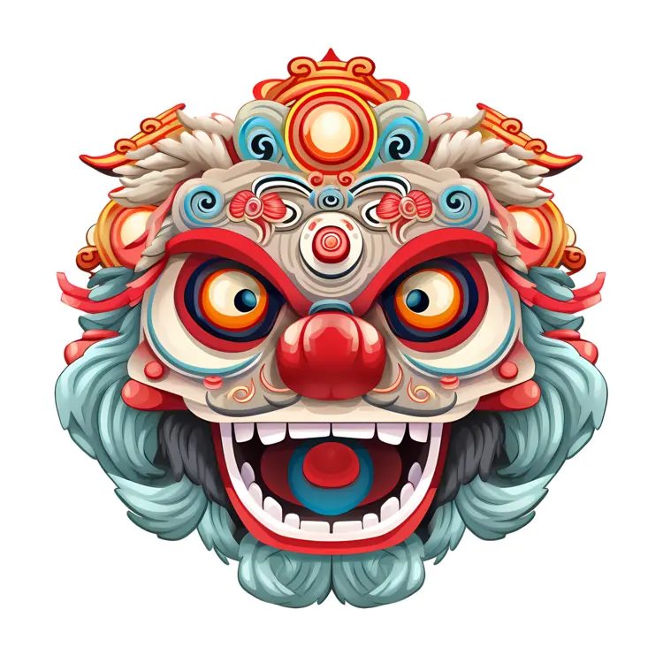 Colorful Traditional Lion Mask