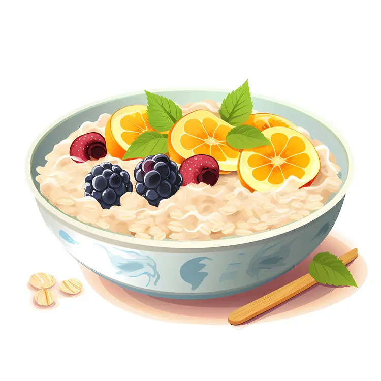 Oatmeal with Berries and Oranges