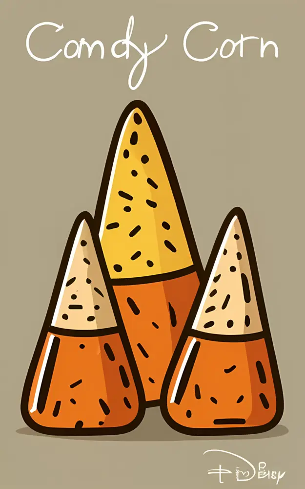 Halloween Candy Corn Illustration