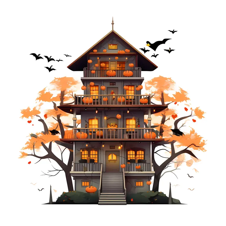 Spooky Haunted House for Halloween