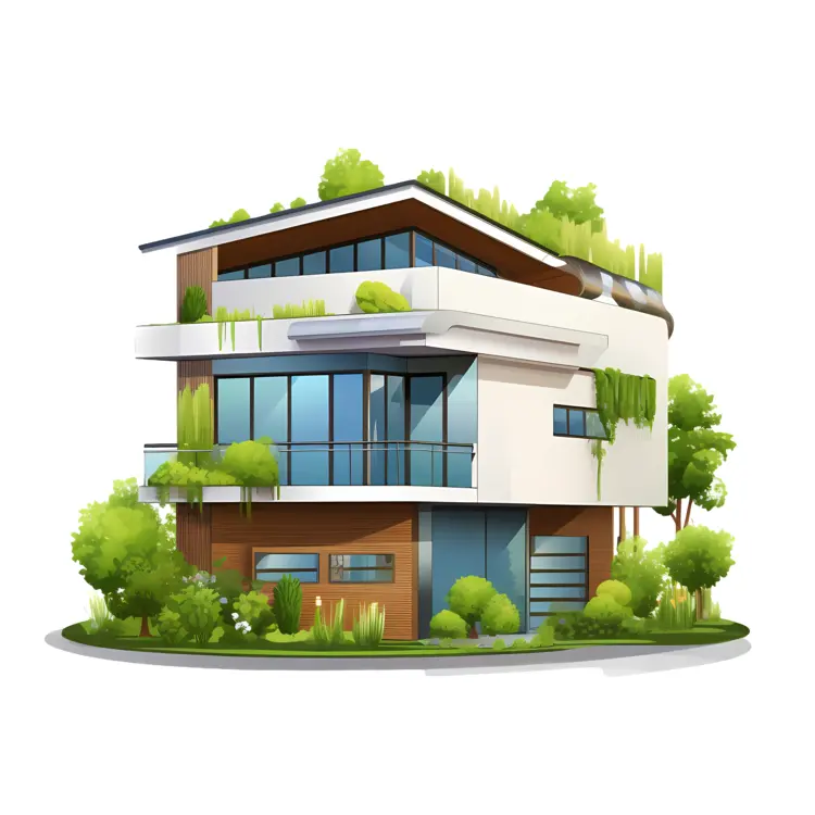 Modern House with Greenery