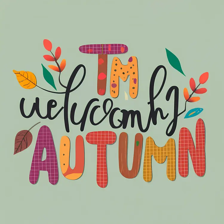 Welcome Autumn with Colorful Leaves