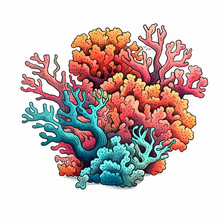 Colorful Coral Illustration