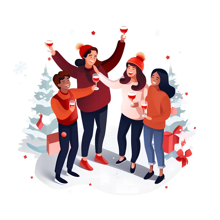 Holiday Toast with Friends