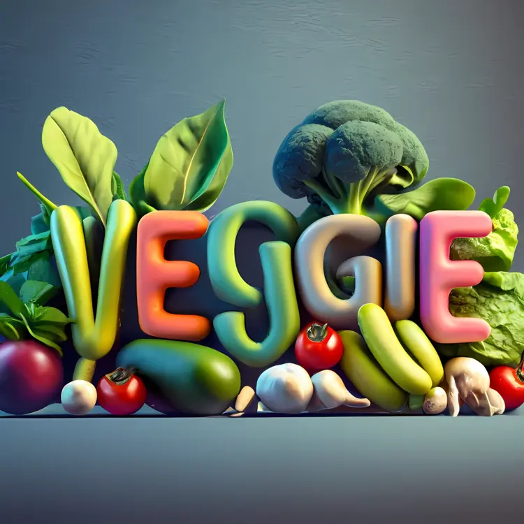 Veggie Text with Assorted Vegetables