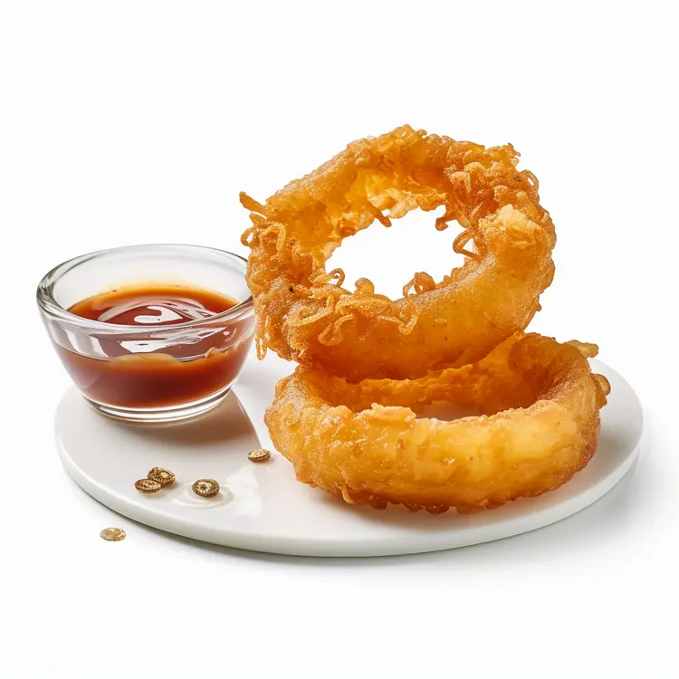 Crispy Onion Rings with Dipping Sauce